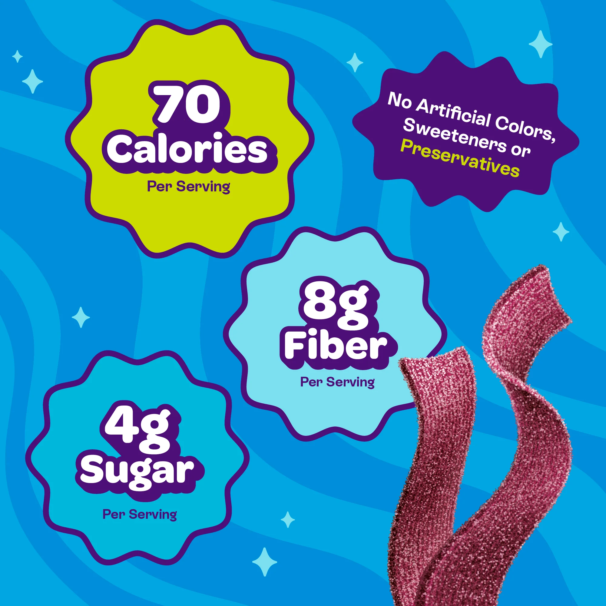 sour blue raspberry strips - Image 4